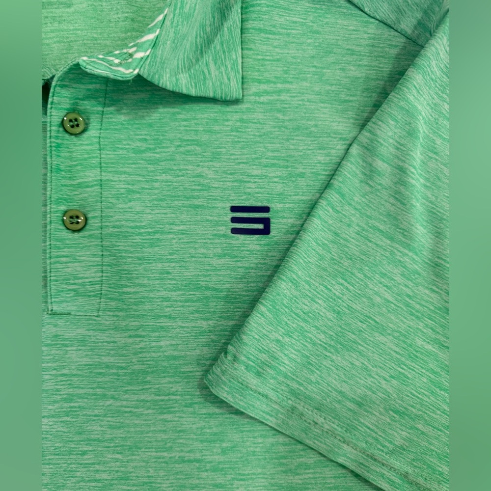 Three Sixty Six Men's Athletic Green Polo Shirt - Picture 10 of 10